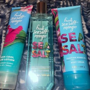 Bath and body works Fresh Sea salt mango bundle